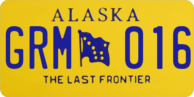 AK license plate GRM016