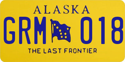 AK license plate GRM018
