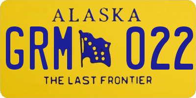 AK license plate GRM022