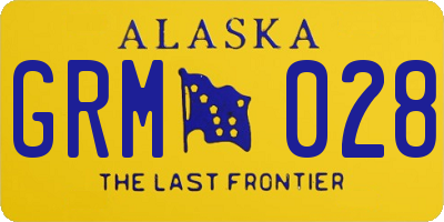 AK license plate GRM028