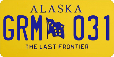 AK license plate GRM031