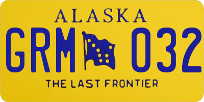 AK license plate GRM032