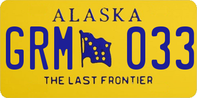 AK license plate GRM033