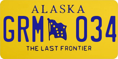 AK license plate GRM034