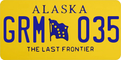 AK license plate GRM035