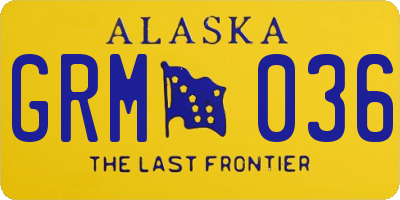 AK license plate GRM036