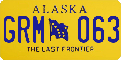 AK license plate GRM063