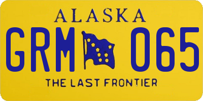 AK license plate GRM065