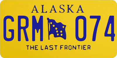 AK license plate GRM074