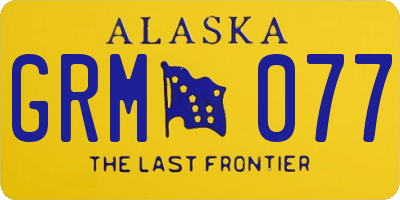 AK license plate GRM077