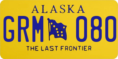AK license plate GRM080