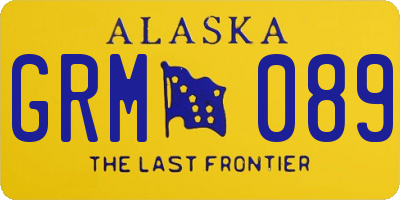 AK license plate GRM089