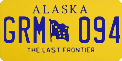 AK license plate GRM094