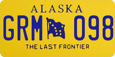 AK license plate GRM098