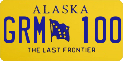 AK license plate GRM100