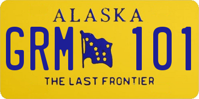 AK license plate GRM101