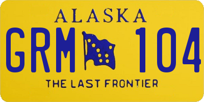 AK license plate GRM104