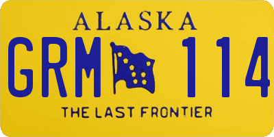 AK license plate GRM114