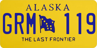 AK license plate GRM119