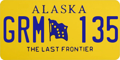 AK license plate GRM135