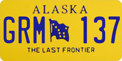 AK license plate GRM137