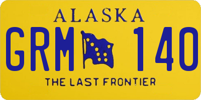 AK license plate GRM140