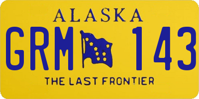 AK license plate GRM143