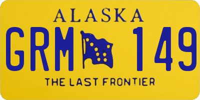AK license plate GRM149