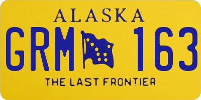 AK license plate GRM163