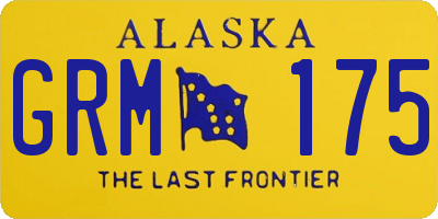 AK license plate GRM175