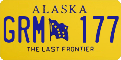 AK license plate GRM177