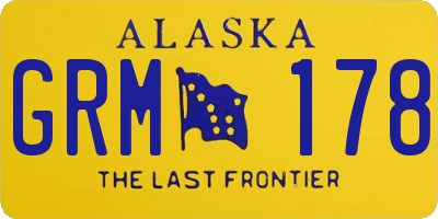 AK license plate GRM178