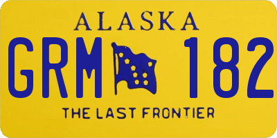 AK license plate GRM182