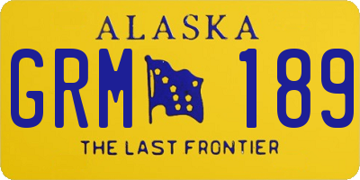 AK license plate GRM189