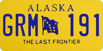 AK license plate GRM191