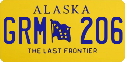 AK license plate GRM206