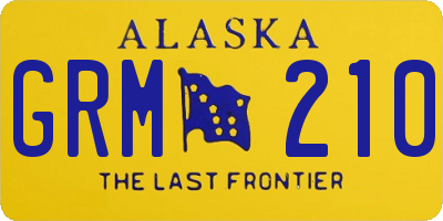 AK license plate GRM210