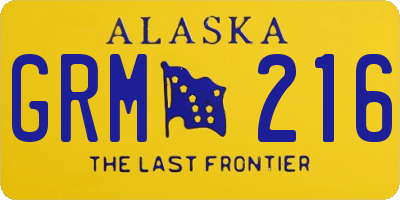 AK license plate GRM216