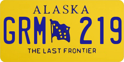 AK license plate GRM219
