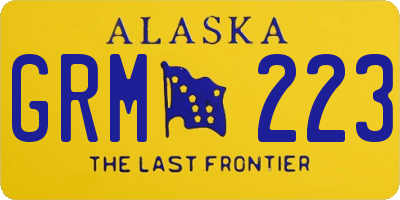 AK license plate GRM223