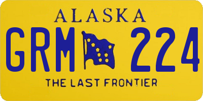 AK license plate GRM224