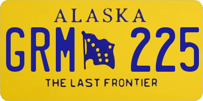 AK license plate GRM225