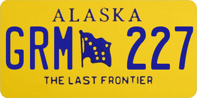 AK license plate GRM227
