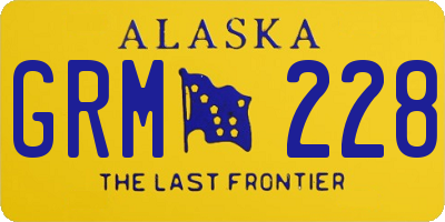 AK license plate GRM228
