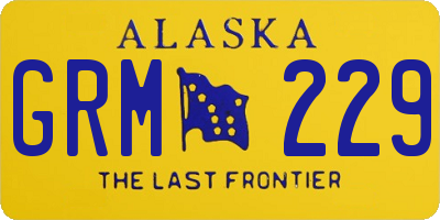 AK license plate GRM229