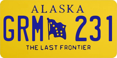 AK license plate GRM231