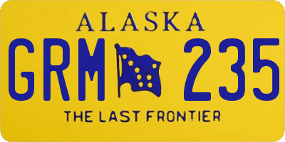 AK license plate GRM235