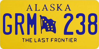 AK license plate GRM238