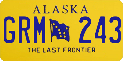 AK license plate GRM243