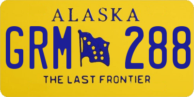 AK license plate GRM288